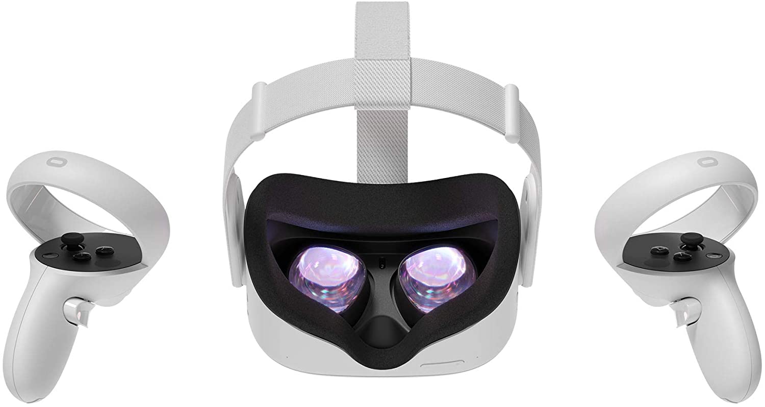 2021 Oculus Quest 2 All-In-One VR Headset 128GB, Touch Controllers, 1832x1920 up to 90 Hz Refresh Rate LCD, Glasses Compatible, 3D Audio, Mytrix Link Cable (3M), Silicone Face Cover 2021 Oculus Quest 2 All-In-One VR Headset 128GB, Touch Controllers, 1832x1920 up to 90 Hz Refresh Rate LCD, Glasses Compatible, 3D Audio, Mytrix Link Cable (3M), Silicone Face Cover